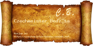 Czechmeister Beáta névjegykártya